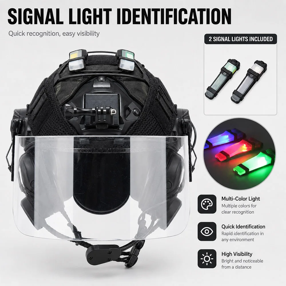 Casco Táctico FAST Airsoft con Visera, Accesorios – Protección Outdoor