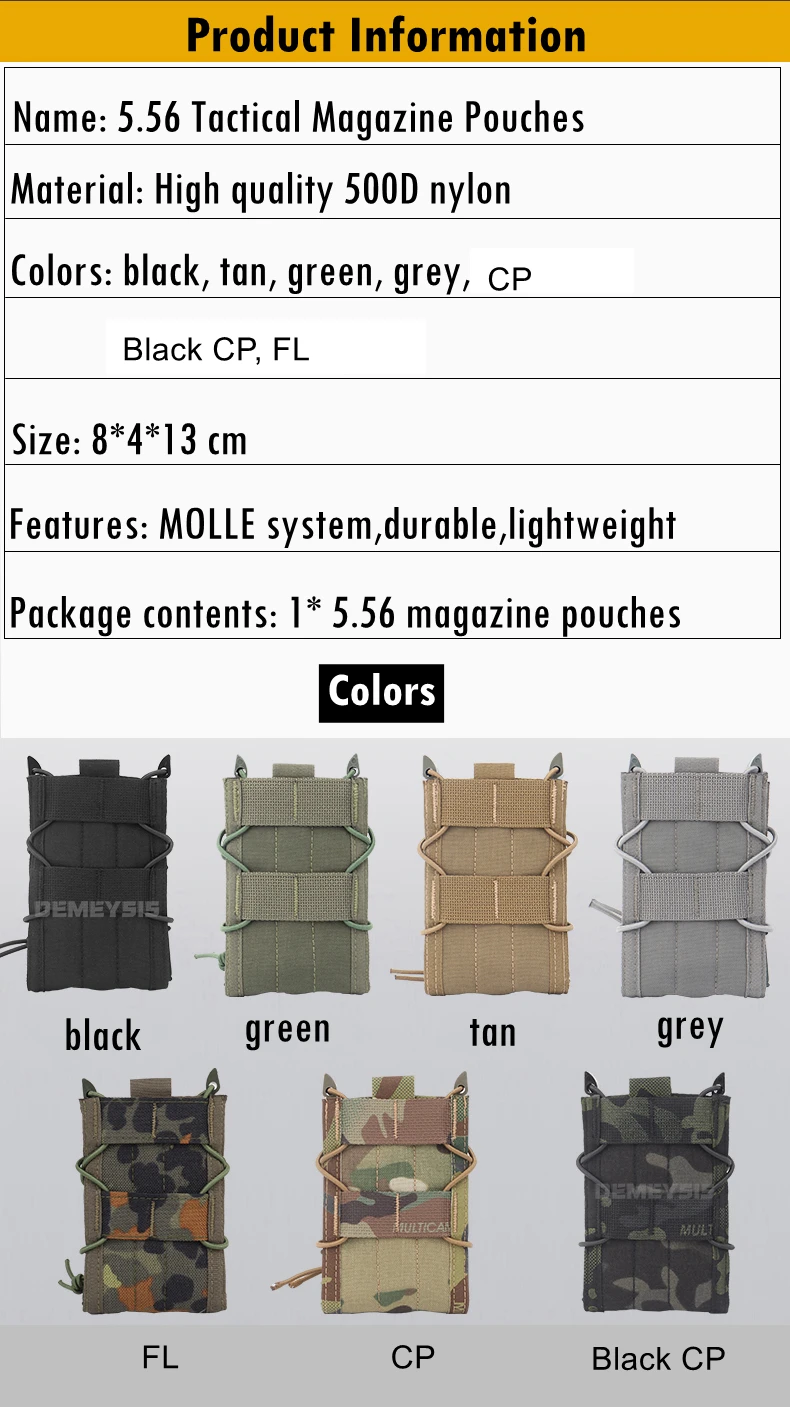Bolsa compacta para cargadores 9 mm y 5.56