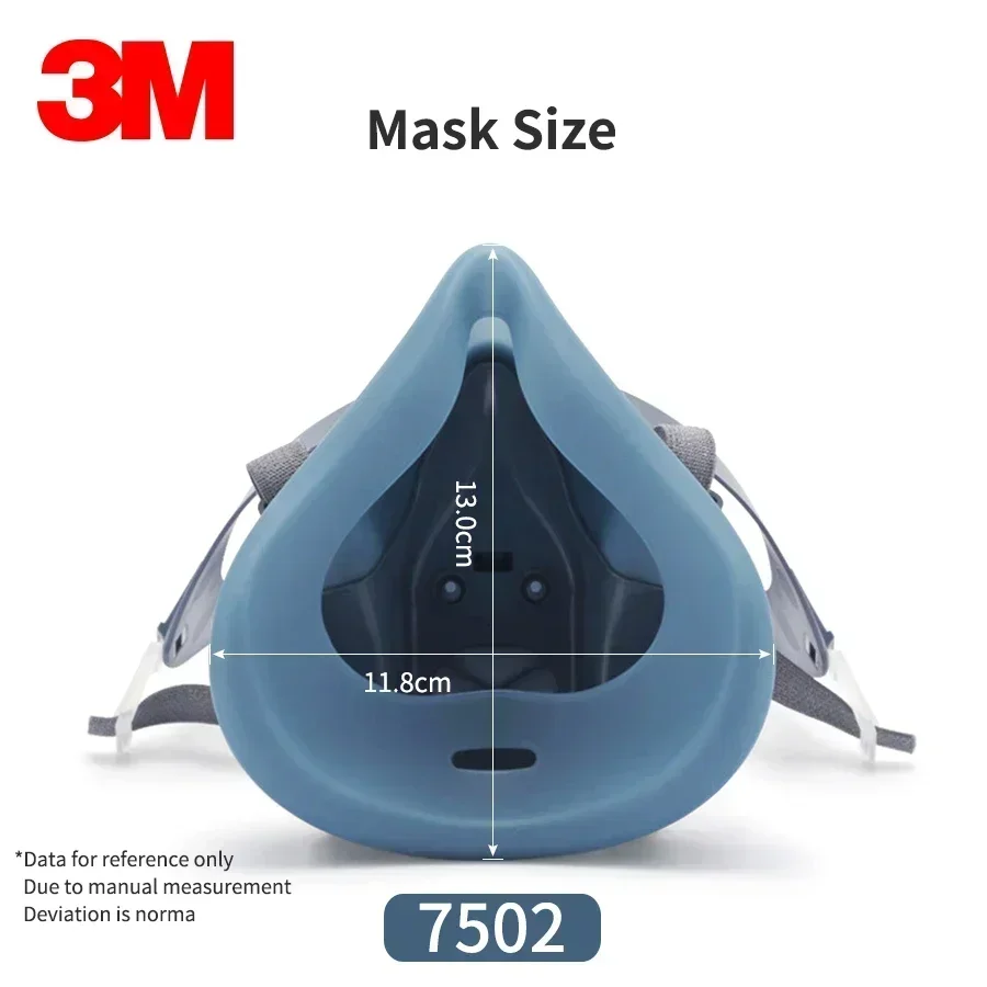 3M 7502 Máscara antigás respirador químico protección - imagen 4