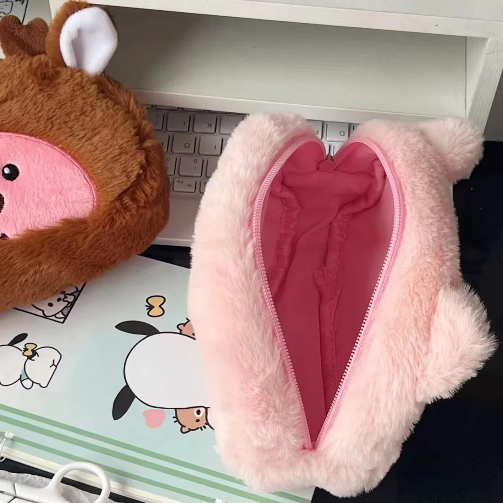 Estuche peluche kawaii dibujos para bolígrafos y rotuladores - imagen 5