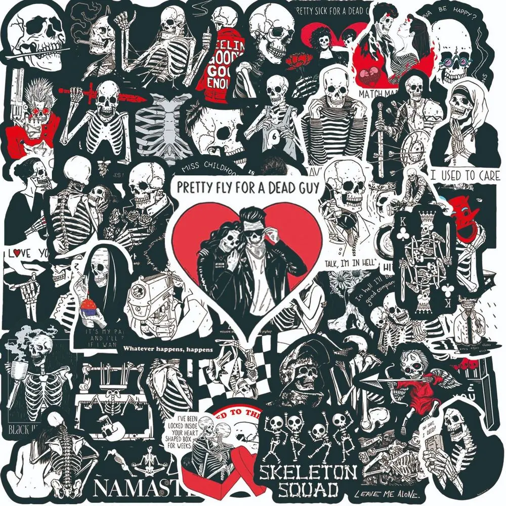 Pegatinas vinilo calavera retro punk para equipo táctico - imagen 5