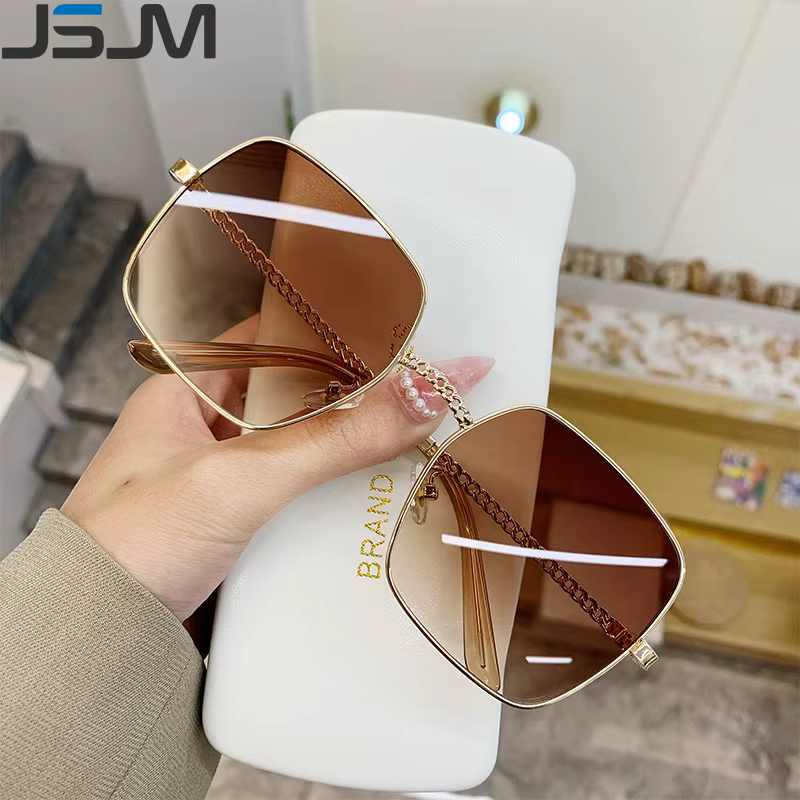 JSJM Gafas de Sol Tácticas Mujer Montura Grande Metal UV400 - imagen 2