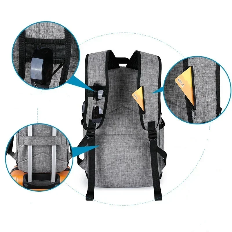 Mochila táctica antirrobo con puerto USB EDC alta capacidad - imagen 2