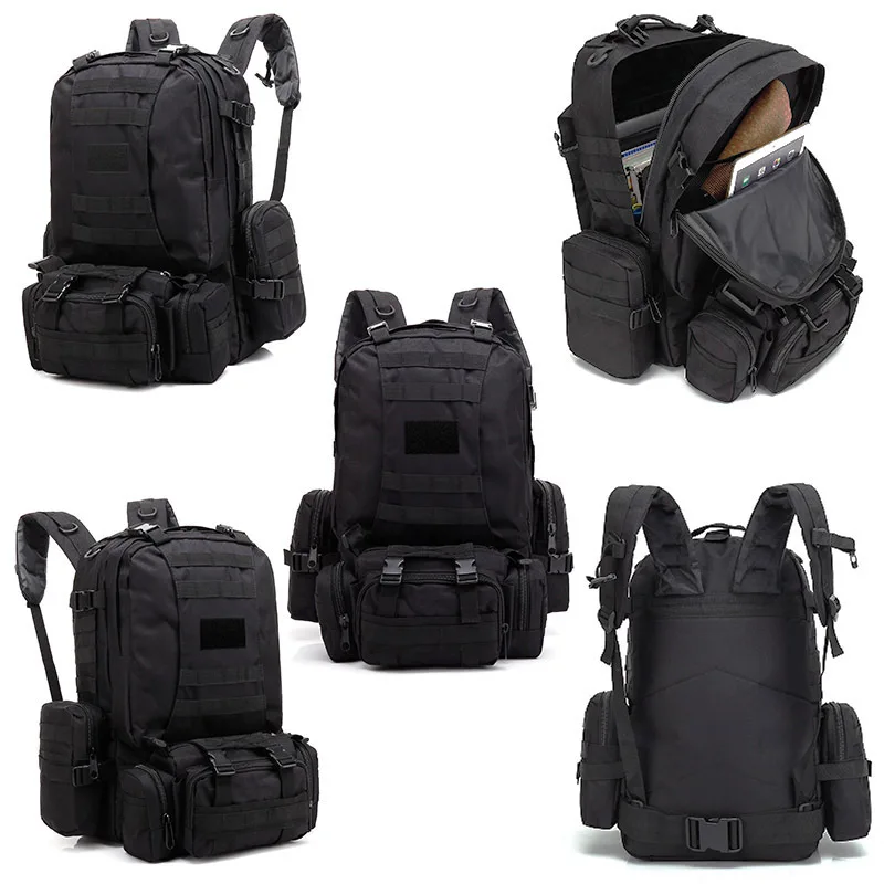 Mochila táctica impermeable para senderismo hombre, gran capacidad