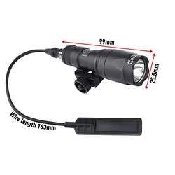 WADSN SF M300 Linterna táctica Picatinny SureFire Scout para airsoft