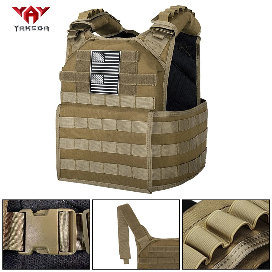 YAKEDA chaleco táctico MOLLE ligero transpirable, personalizable - imagen 5