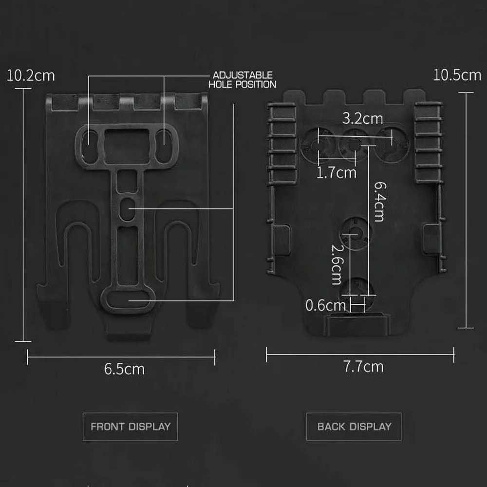 Funda de pistola para muslo con plataforma táctica y correa montaje - imagen 5