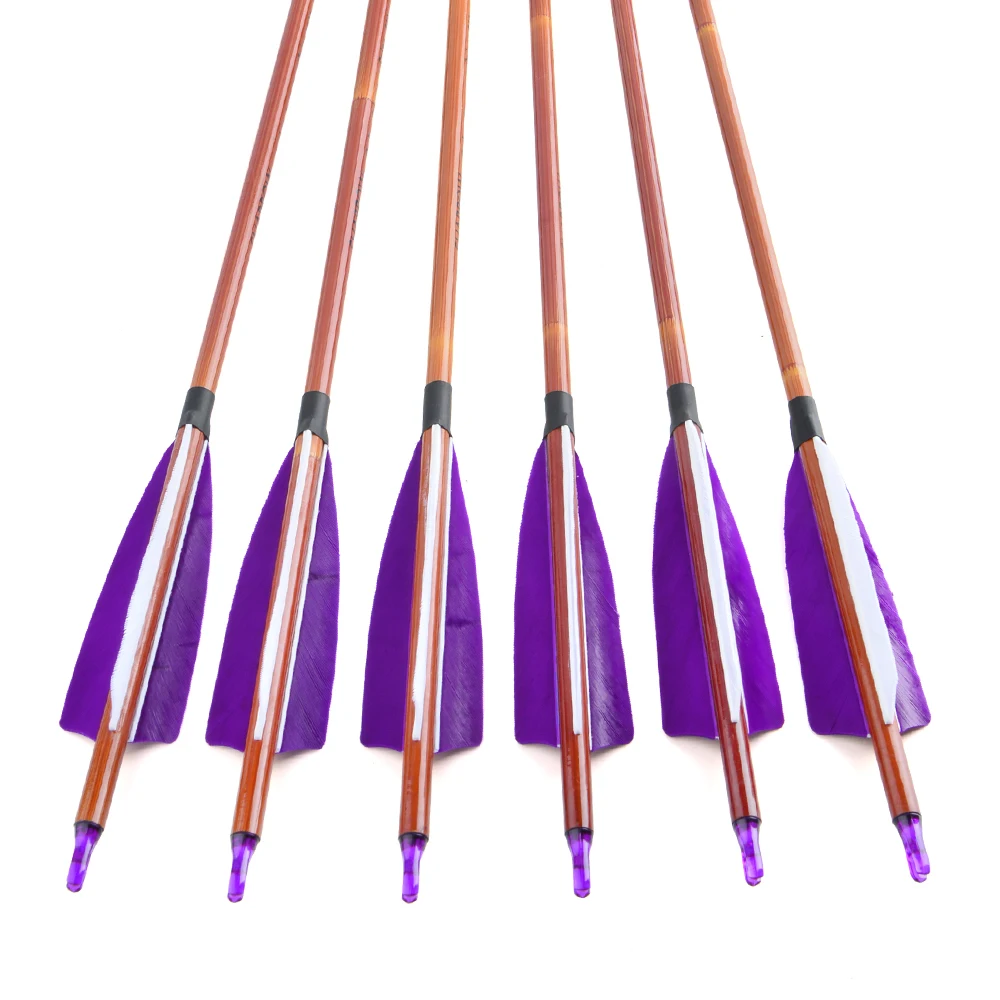 Flechas de carbono Spine 500 con plumas de pavo para tiro con arco - imagen 5
