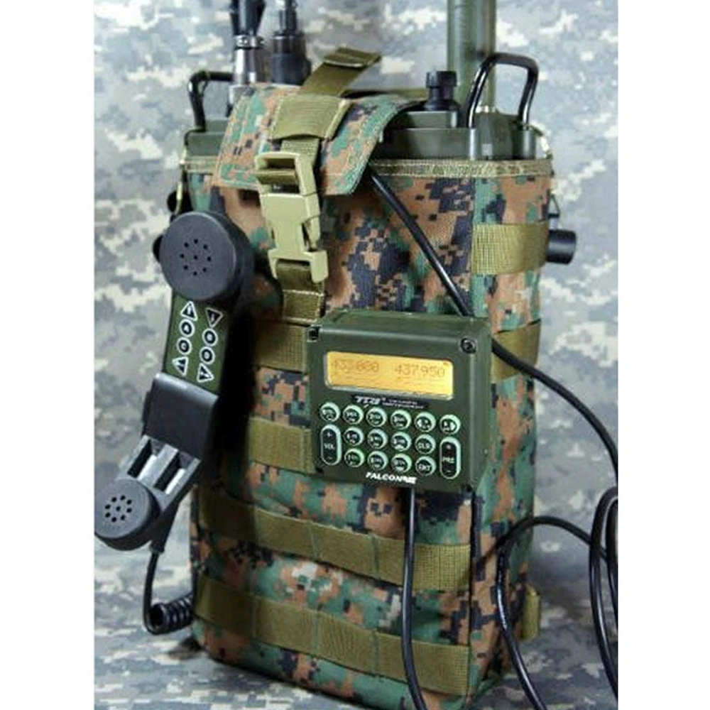 Bolsa táctica MOLLE para radio PRC-117G, almacenamiento portátil