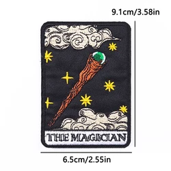 Parche termoadhesivo tarot vintage corona mística bordado para ropa