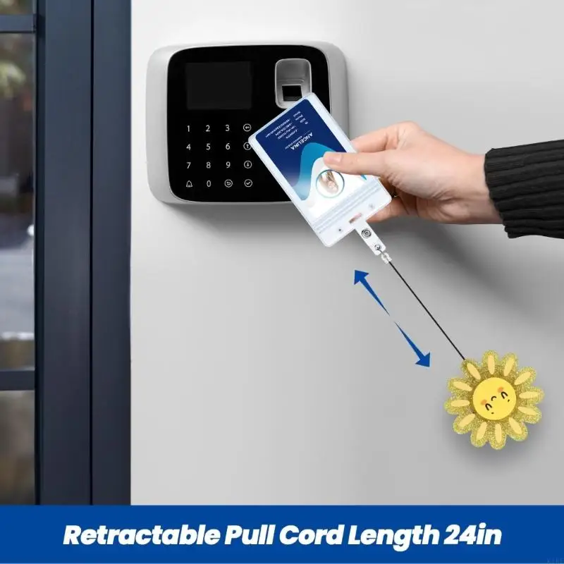 Portatarjetas retráctil con clip y soporte identificación - imagen 4