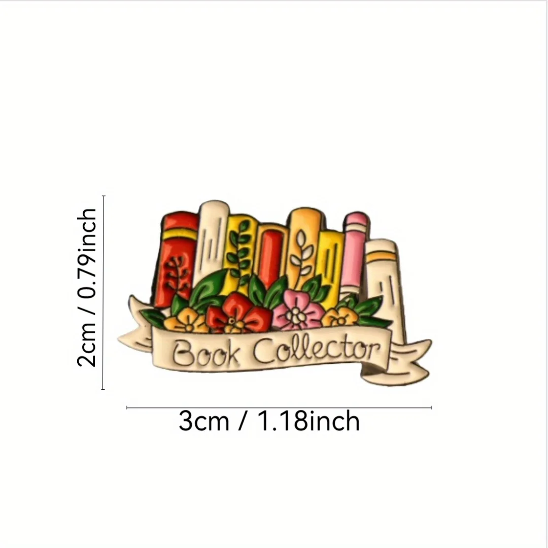 Broche literario con acabado discreto y elegante
