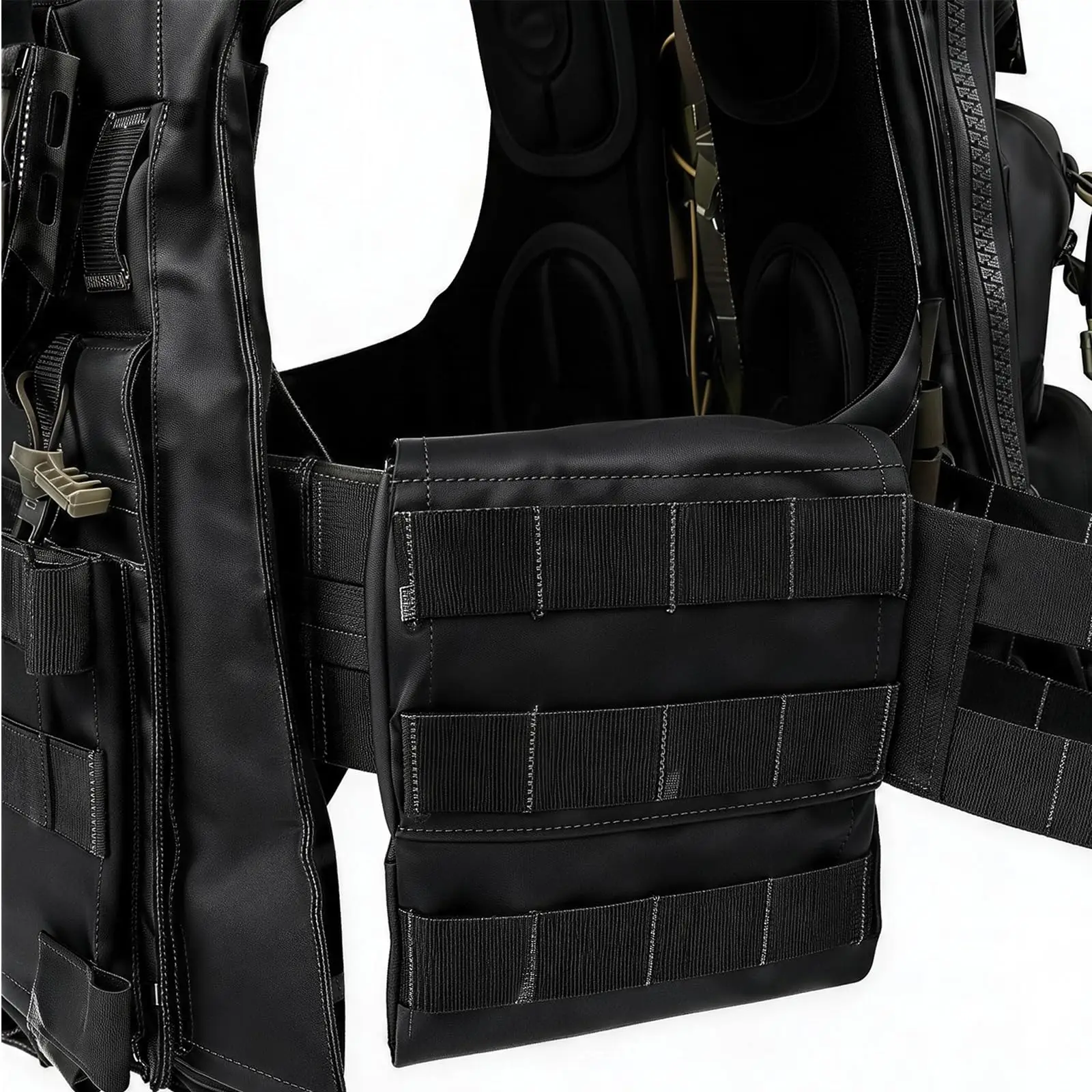 Bolsas laterales MOLLE con cinturón ajustable para placas Airsoft - imagen 2