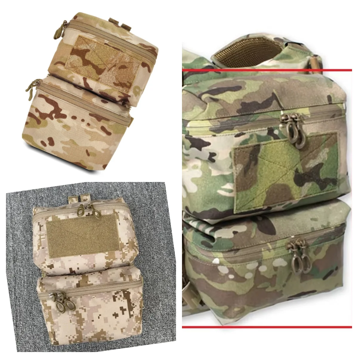 Bolsa táctica de administración camuflaje con bolsillos y panel trasero - imagen 5