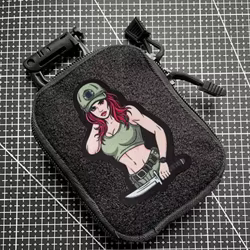 Parche táctico morale girl pelirroja con Velcro
