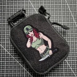 Parche táctico morale girl pelirroja con Velcro