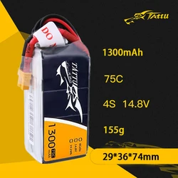 Batería LiPo TATTU 75C 1300mAh 14,8V para drone FPV