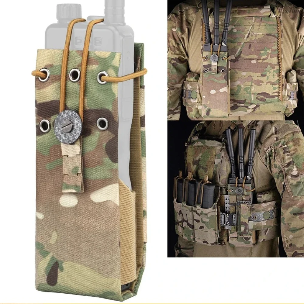 Bolsa táctica Molle para radio portátil, funda de cintura e interfono - imagen 2