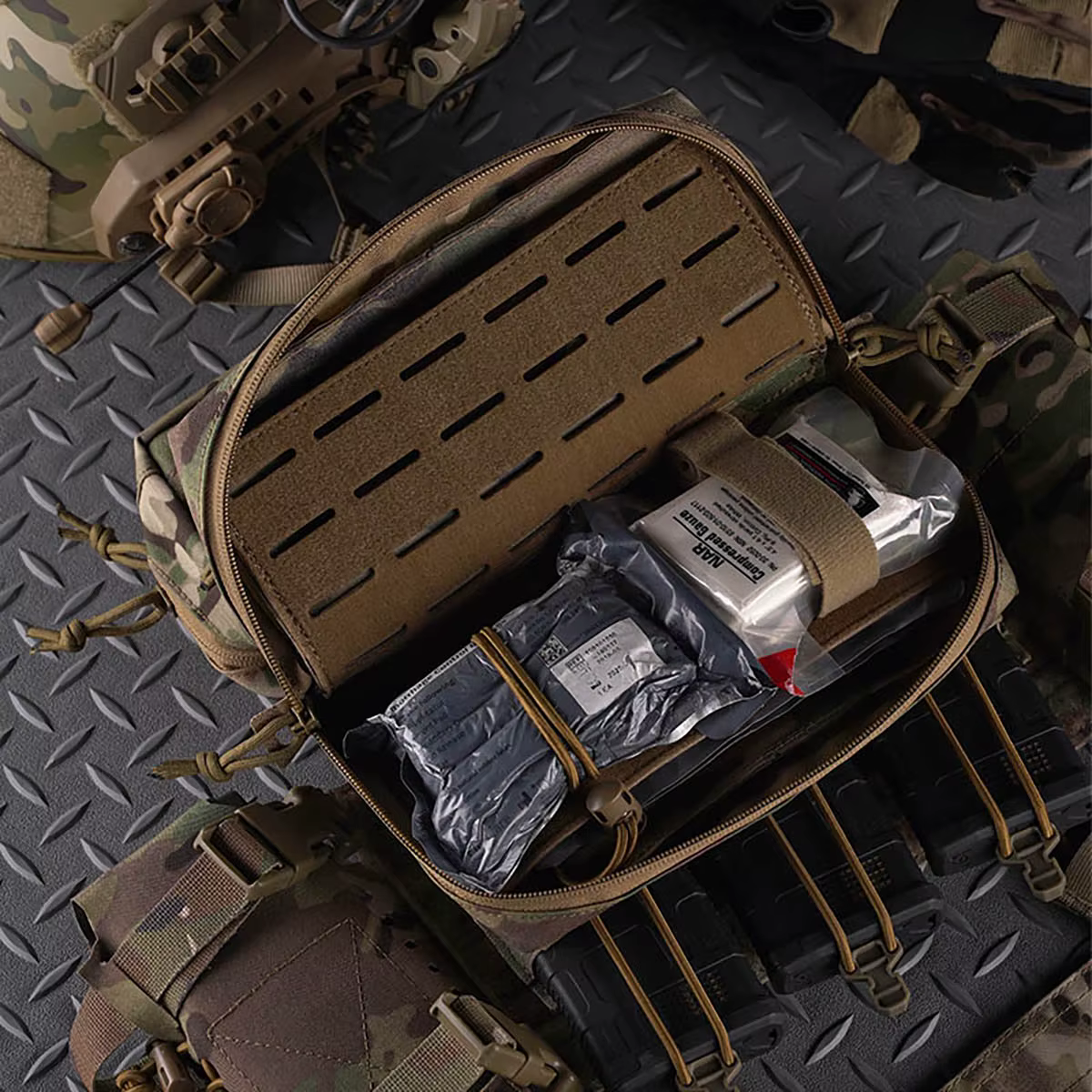 POSEIDON DEFENSE ATTACKER Bolsa IFAK horizontal Molle correas internas - imagen 5