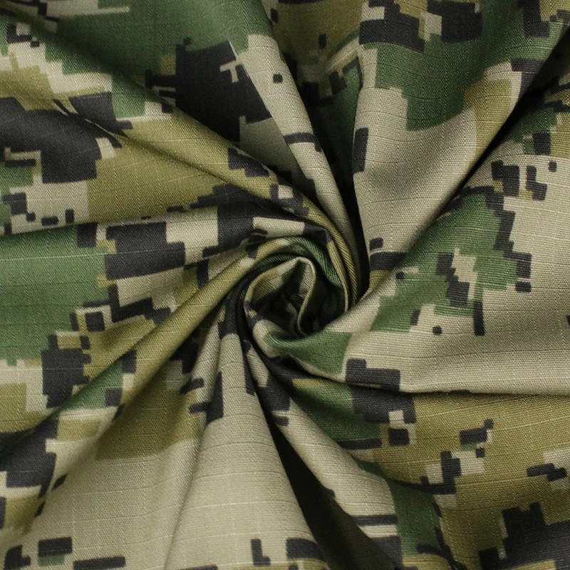 Tela de camuflaje Woodland algodón y nailon para coser militar - imagen 4