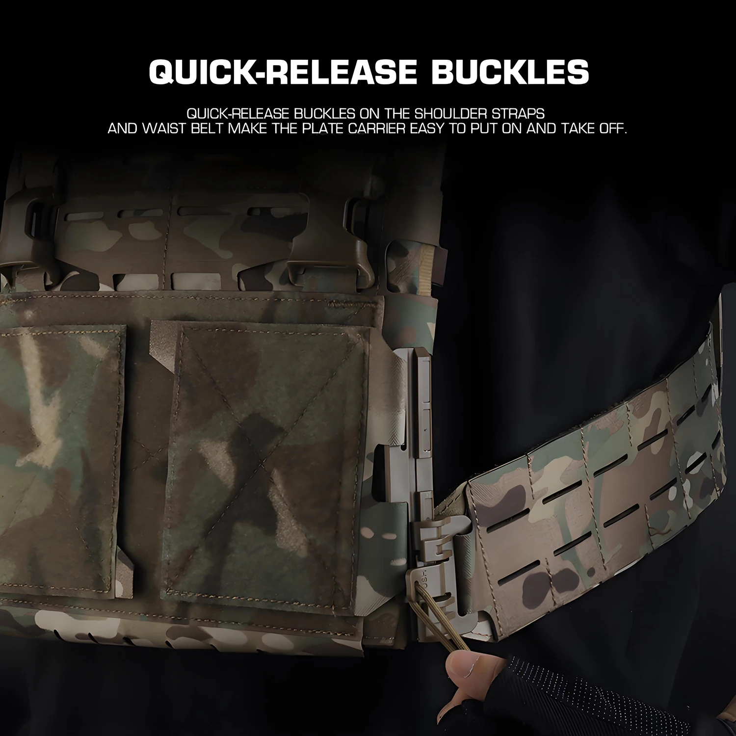 ARC V2 Plate Carrier ultraligero MOLLE liberación rápida para airsoft - imagen 2