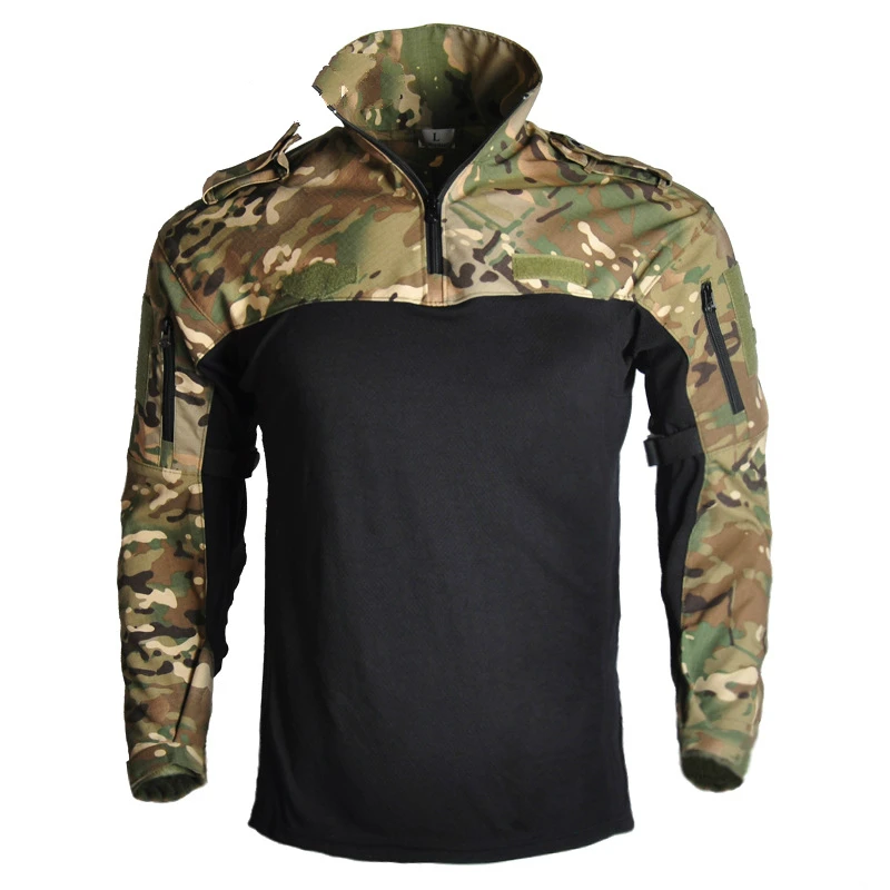 Camiseta táctica para hombre, camuflaje militar impermeable cortaviento - imagen 2