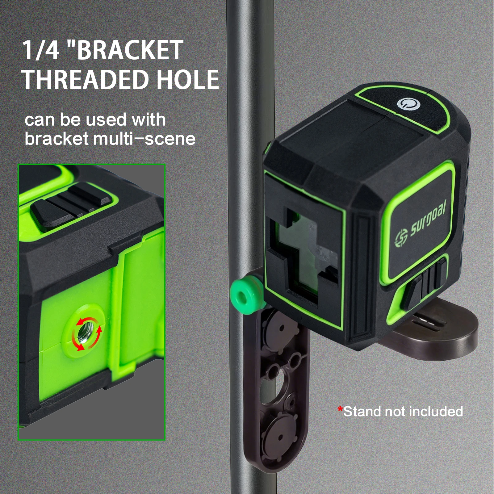 Nivel láser de precisión verde para alineación vertical y horizontal - imagen 2