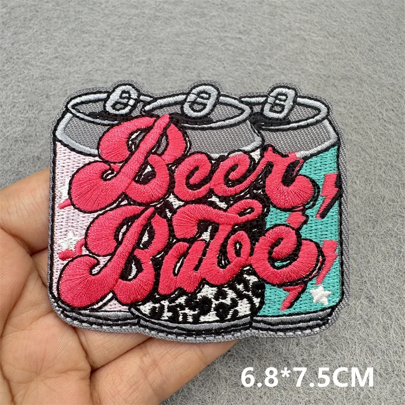 Parche bordado termoadhesivo fusible letras y flores – Coser o planchar - imagen 5