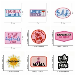 Parches bordados letras rosas – Infantil para coser