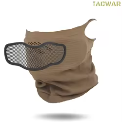 Máscara táctica airsoft con malla de acero elástica