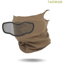 Máscara táctica airsoft con malla de acero elástica
