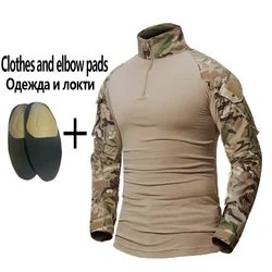 Camisa táctica camuflaje para hombre exterior resistente al desgaste