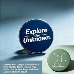 Pin redondo explorador con lobo y cielo estrellado para solapa