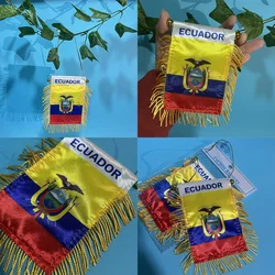 Bandera Ecuador para coche y mochila, poliéster doble cara