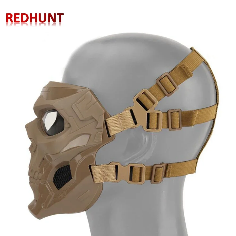 Máscara táctica paintball cara completa calavera, protección ocular - imagen 4