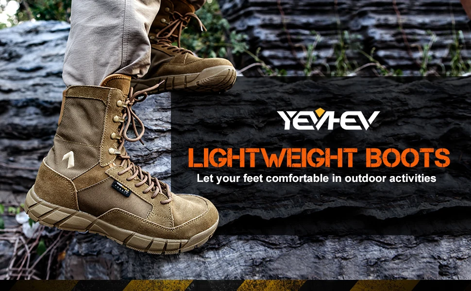 Botas tácticas YEVHEV en color coyote