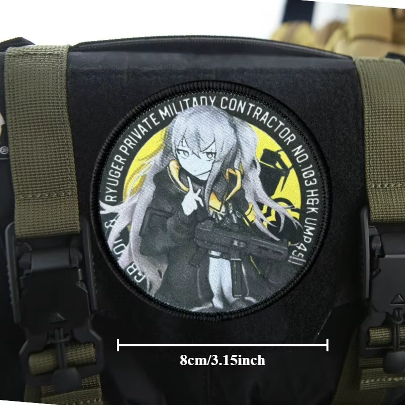 Parche morale anime bordado – Insignia táctica para uniforme militar - imagen 2