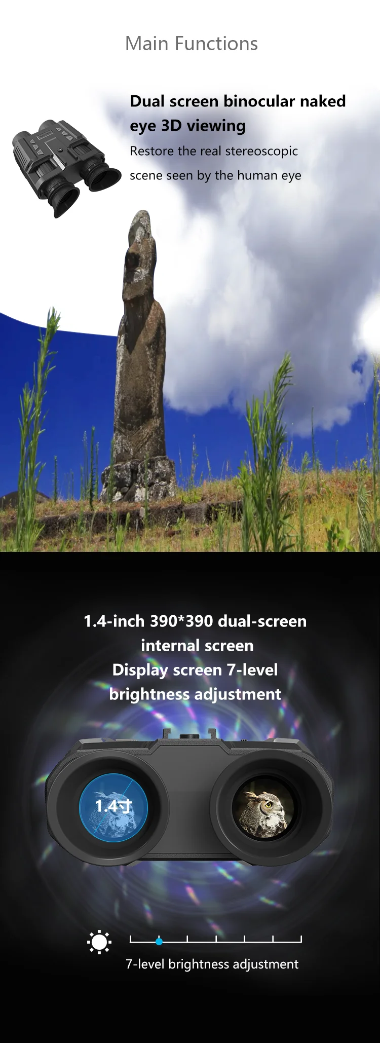 Ajuste de brillo y modos de pantalla en los NV8000
