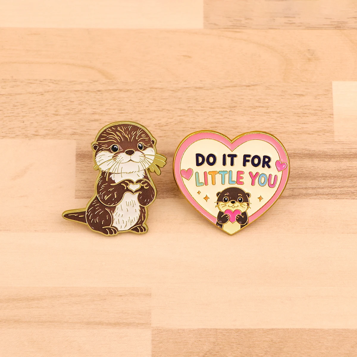 Pin de esmalte DO IT FOR LITTLE YOU broche metálico de solapa - imagen 4