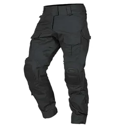 Pantalones tácticos camuflaje con rodilleras, secado rápido y bolsillos
