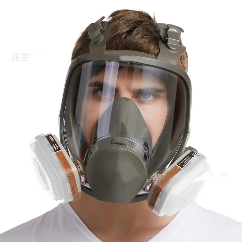6800 Mascarilla facial completa anti niebla polvo gas para fumigacion