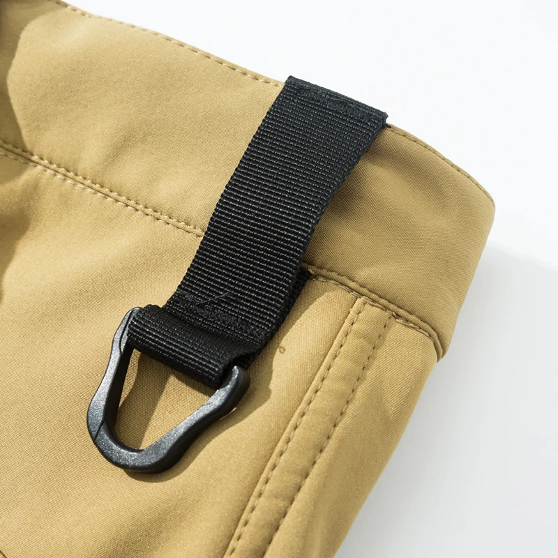 Detalle del tejido softshell y la protección al agua