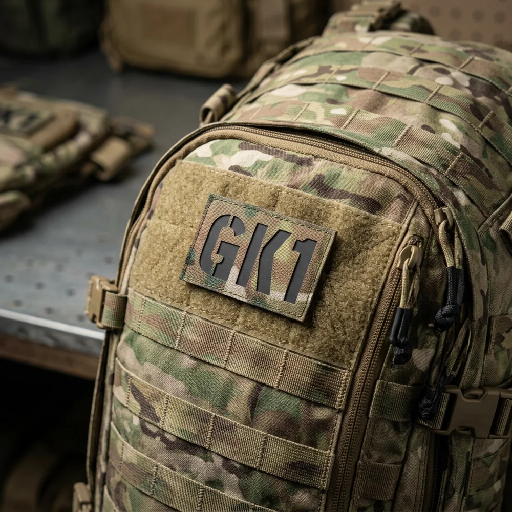 Parche táctico reflectante IR camuflaje en nailon para ropa y bolsos - imagen 2