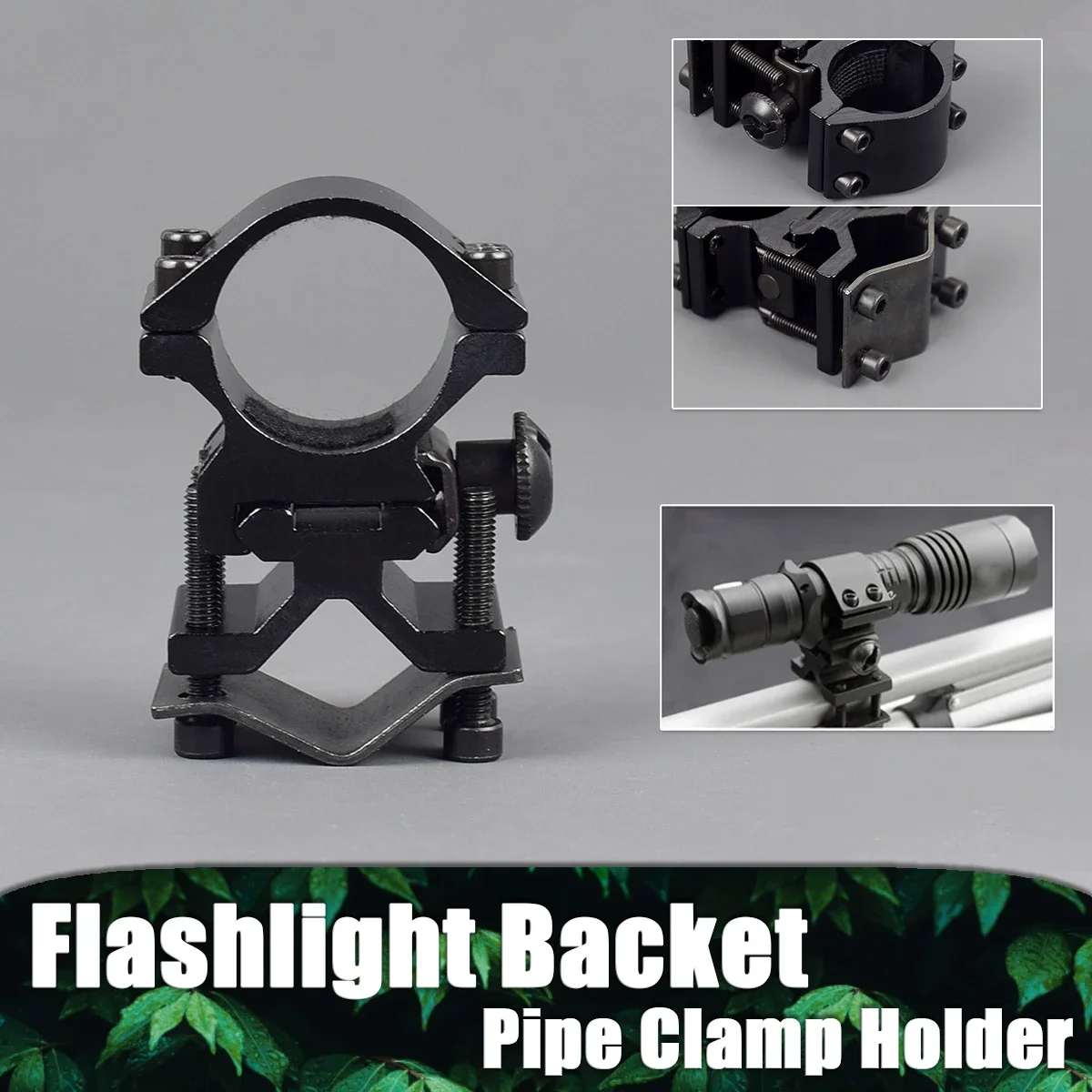 Soporte linterna táctico universal – Abrazadera metálica AR-15 - imagen 4