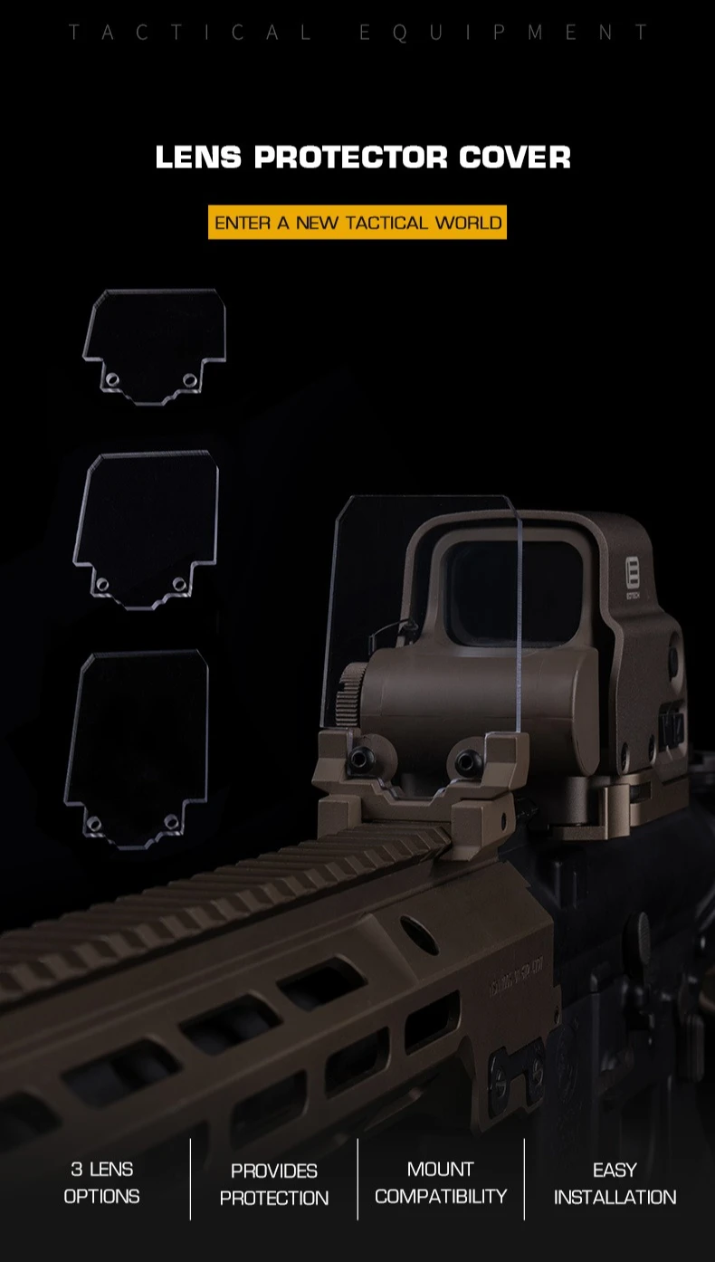 Protector para mira réflex y red dot con cubierta transparente