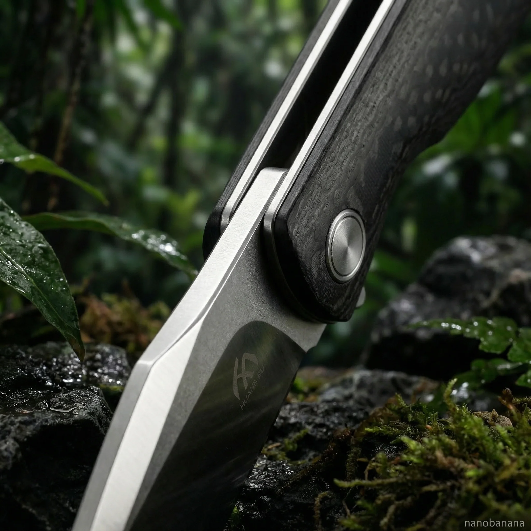 Cuchillo plegable de acero para exteriores, emergencia y camping