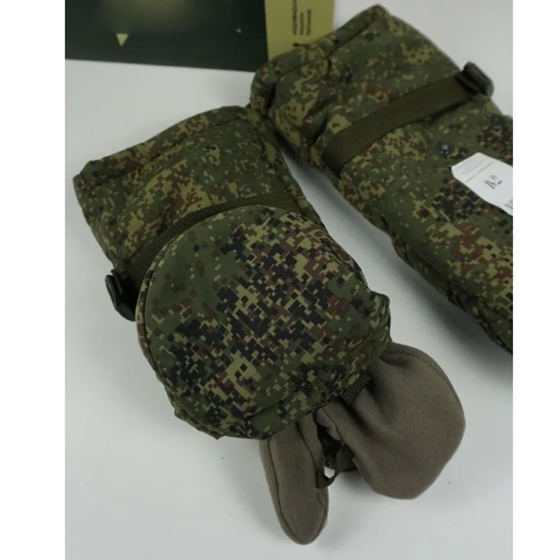 Guantes tácticos lana algodón color desierto para abrigar manos - imagen 2