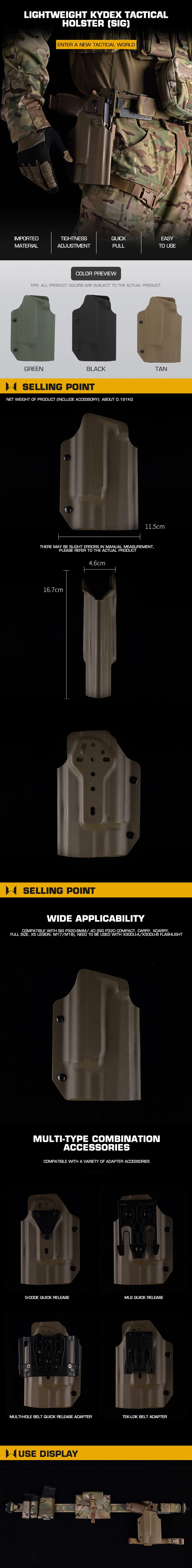 Funda Kydex SIG en campo