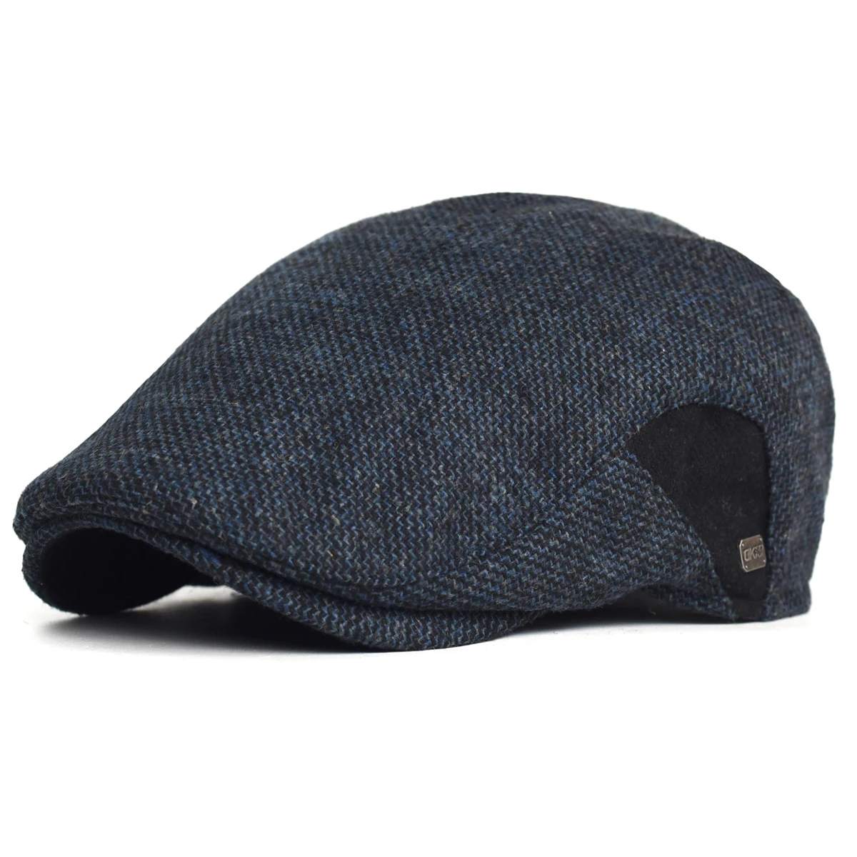 Gorra newsboy hombre a rayas, visera ajustable estilo Gatsby cálida - imagen 4