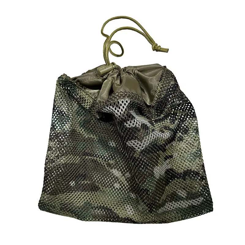 ATFG rusa Bolsa táctica MOLLE enrollable de malla plegable con cordón